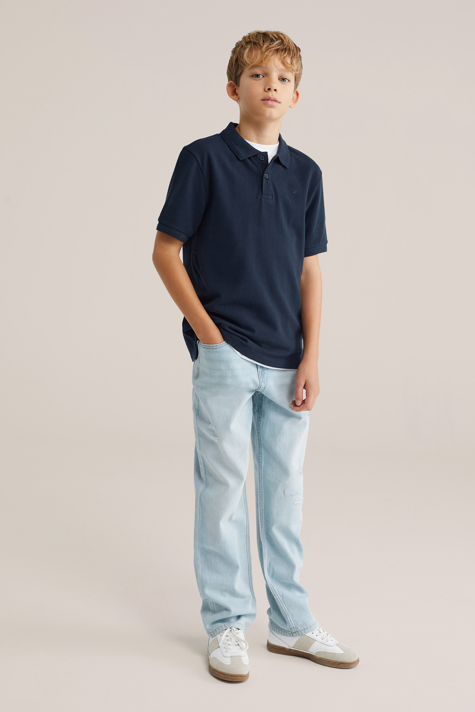Jongens polo met embroidery