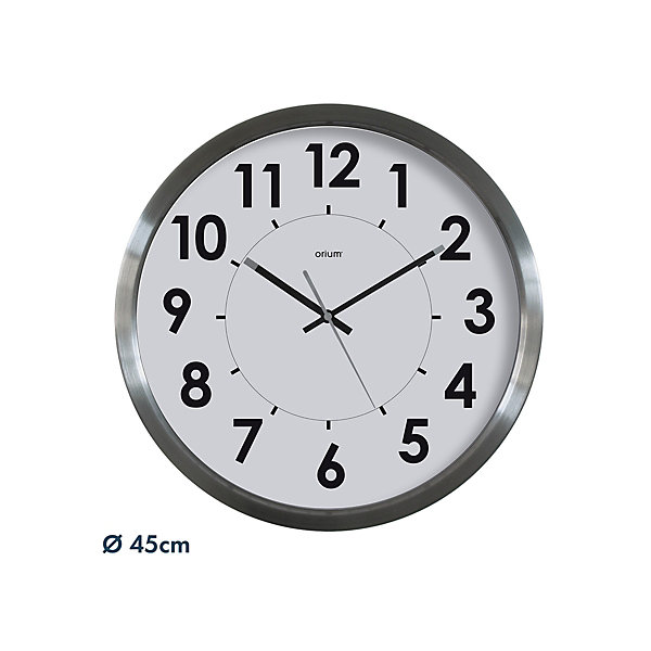 Horloge Inox Stan diamètre 45cm - Orium