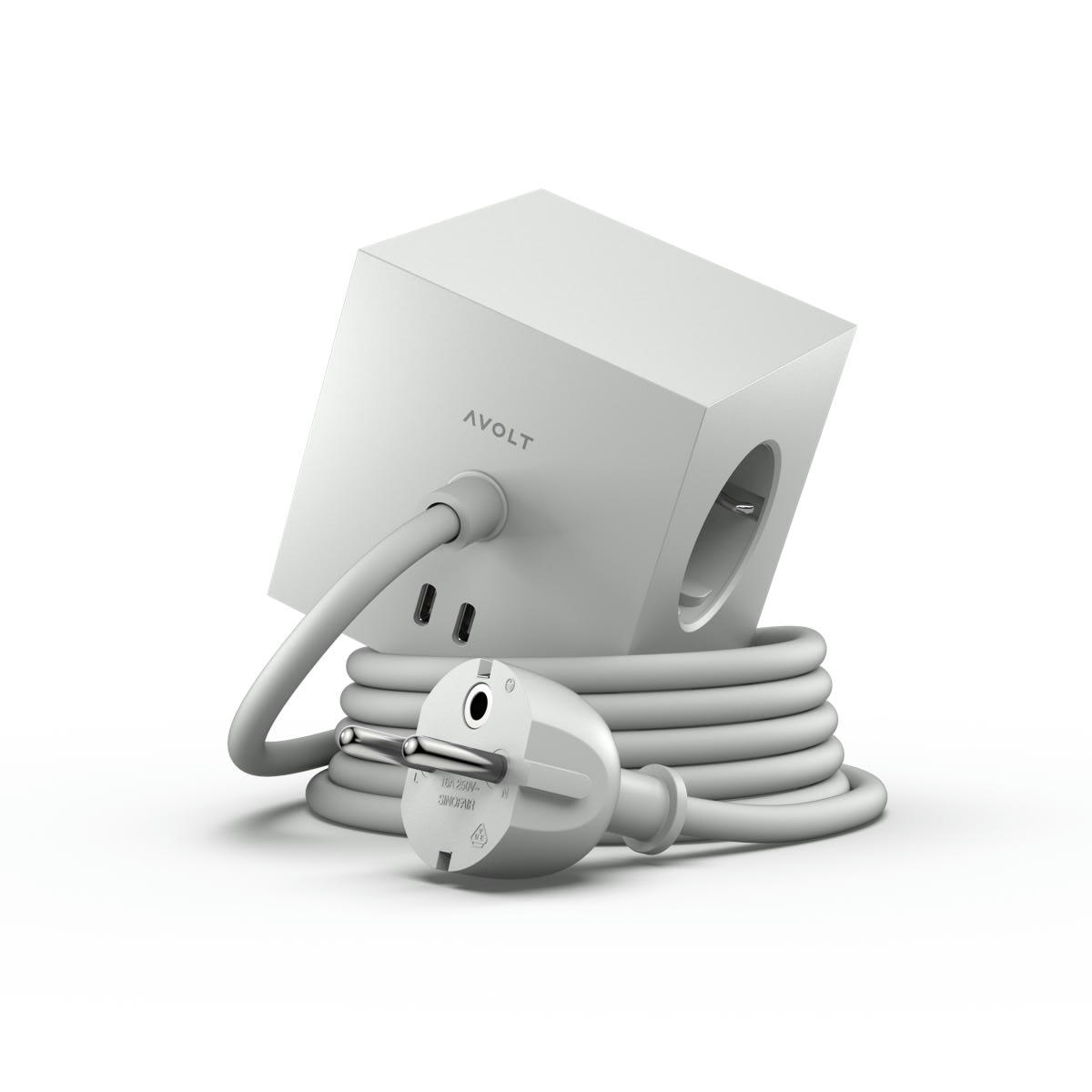 - Multiprise Square 1 Usb-c 30W, 1.8M Gotland Gray