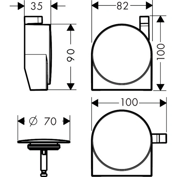 Armatur, »Exafill S«, rund, Metall, Fertigset