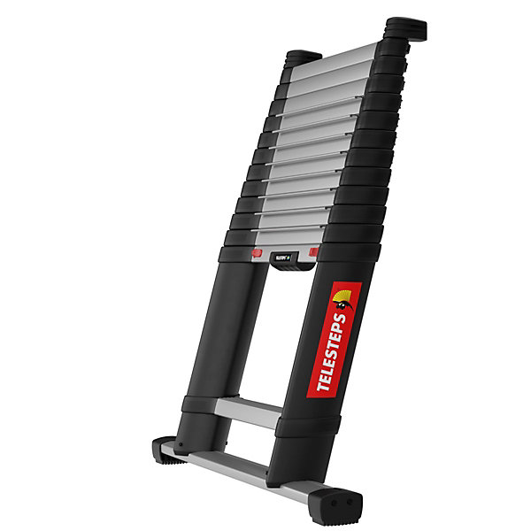 Echelle télescopique automatique PRIME LINE 4,1m avec stabilisateur et pied - TELESTEPS - TEL-72241STAB/PPS
