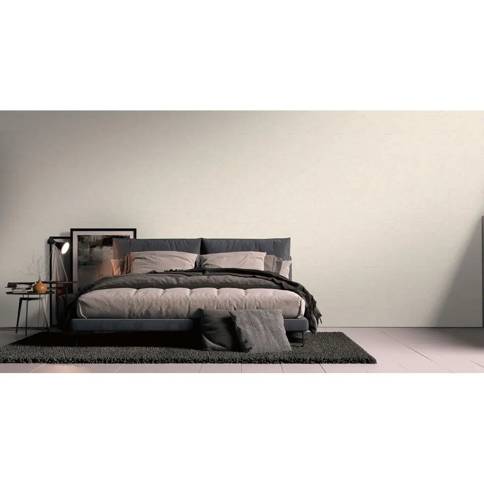 Livingwalls behang grafisch motief cr&egrave;me, wit en zilver - 53 cm x 10.05 m