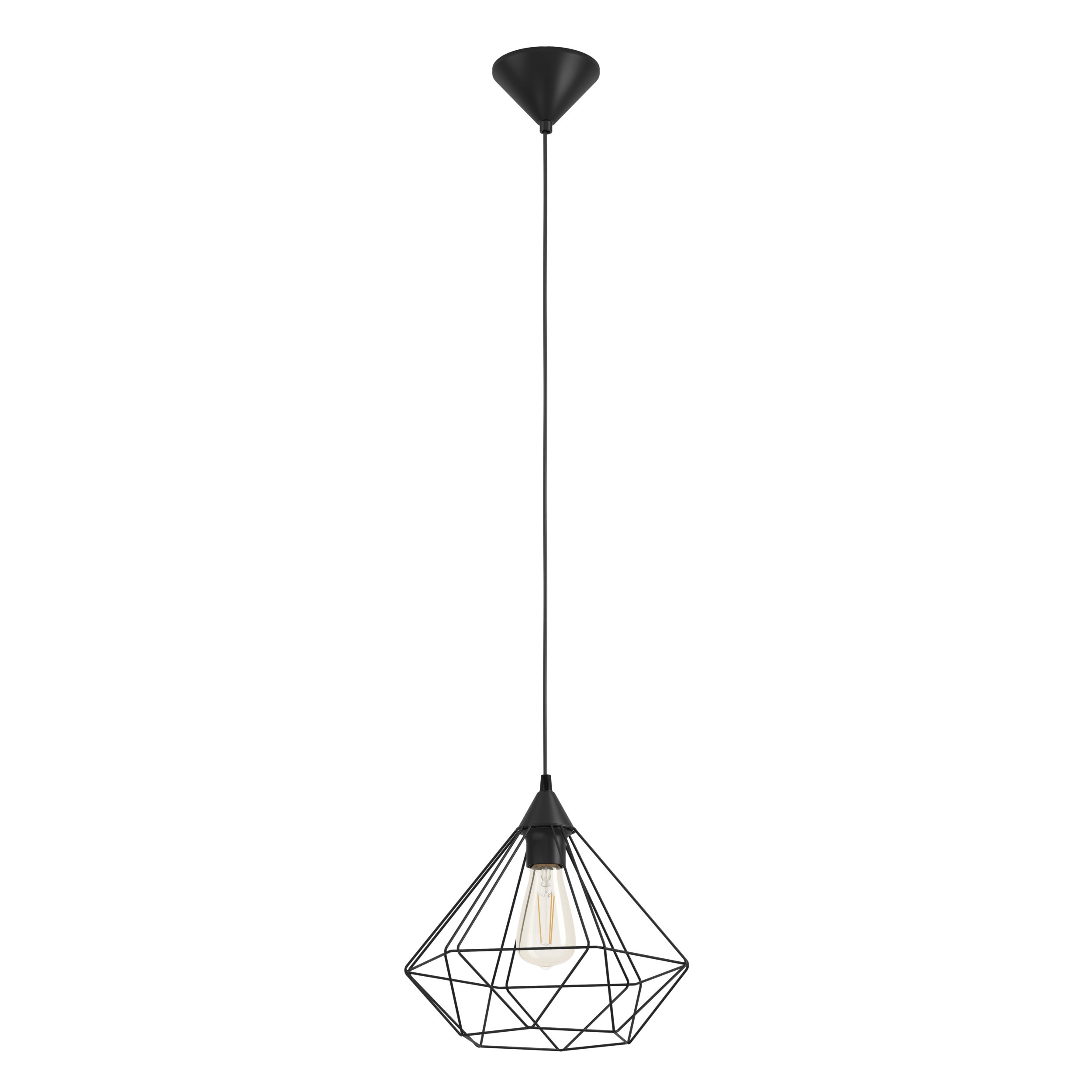 EGLO hanglamp Tarbes - e27 - 32.5 cm - zwart