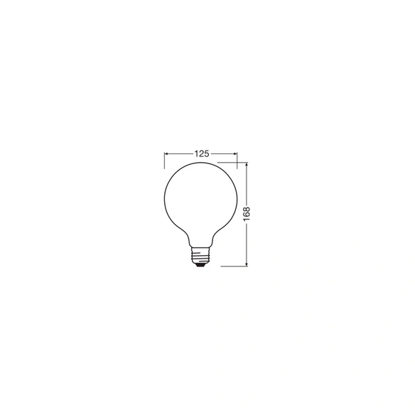 LED-Leuchtmittel, E27, LxBxH: 168x125x125 mm, warmweiß