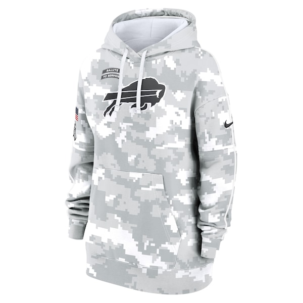 Buffalo Bills Nike Women's 2024 Salute To Service Club Fleece Pullover Hoodie - Arctic Camo