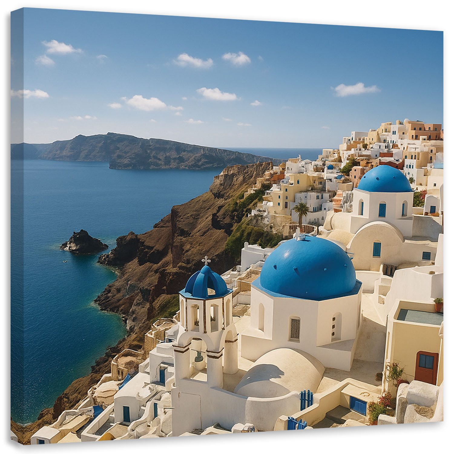 Obraz do salonu sypialni biura, Santorini Grecja Krajobraz 20x20