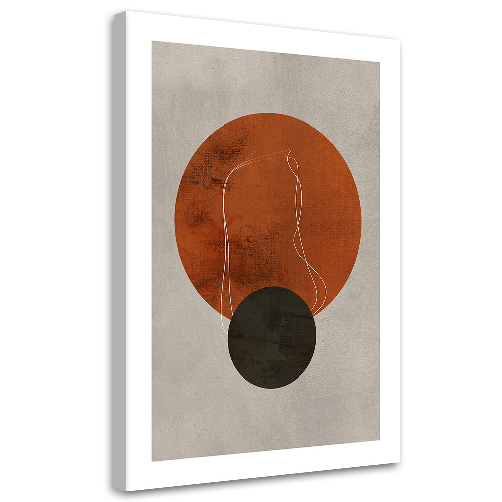 Feeby Obraz na płótnie, Koła i linie w stylu boho 40x60