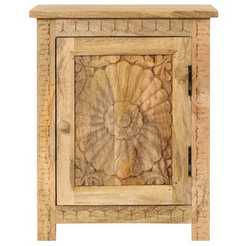 NNEVL Bedside Table Solid Mango Wood 40x30x50 cm