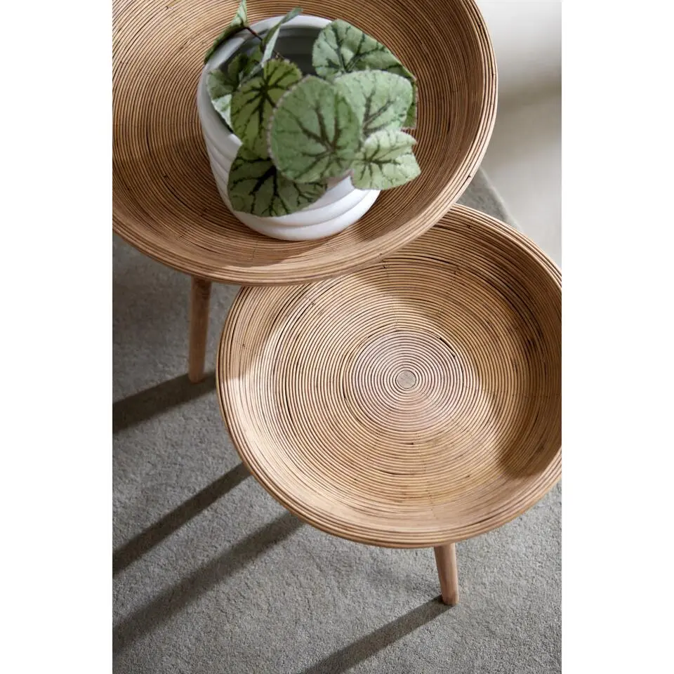 Bijzettafel Colon - Rotan - &Oslash;46 &Oslash;56cm