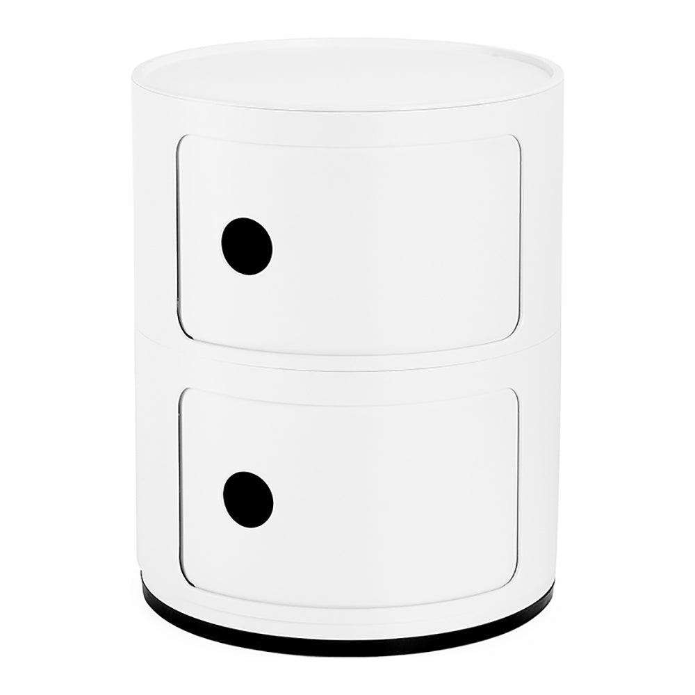 Kartell Componibili Kast Ø 32 cm - 2 Modules - Mat Wit