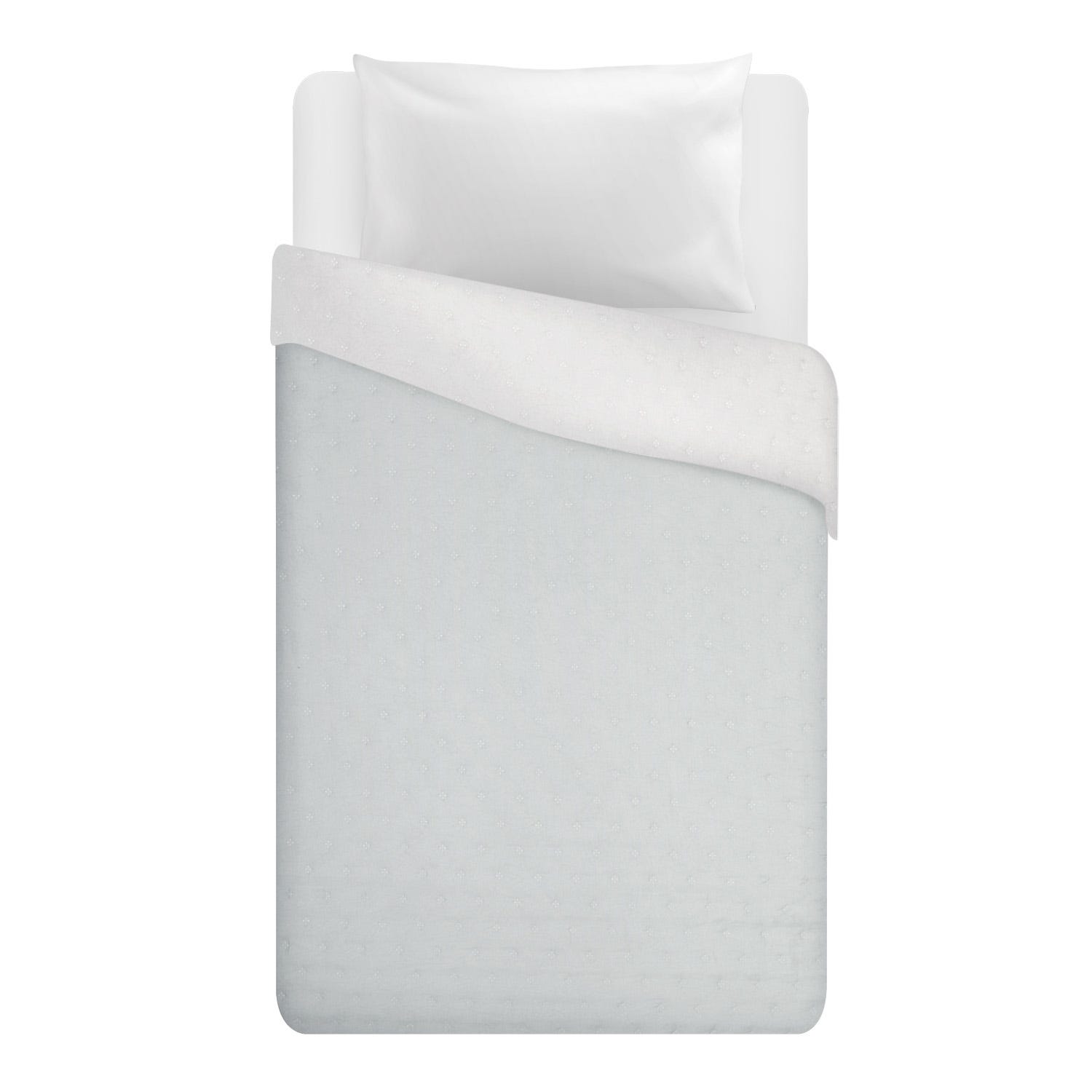 Trapuntino singolo microfibra Water washed verde bianco