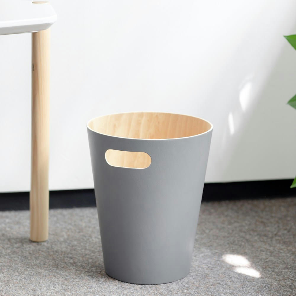 WOODROW - Corbeille woodrow bois gris clair