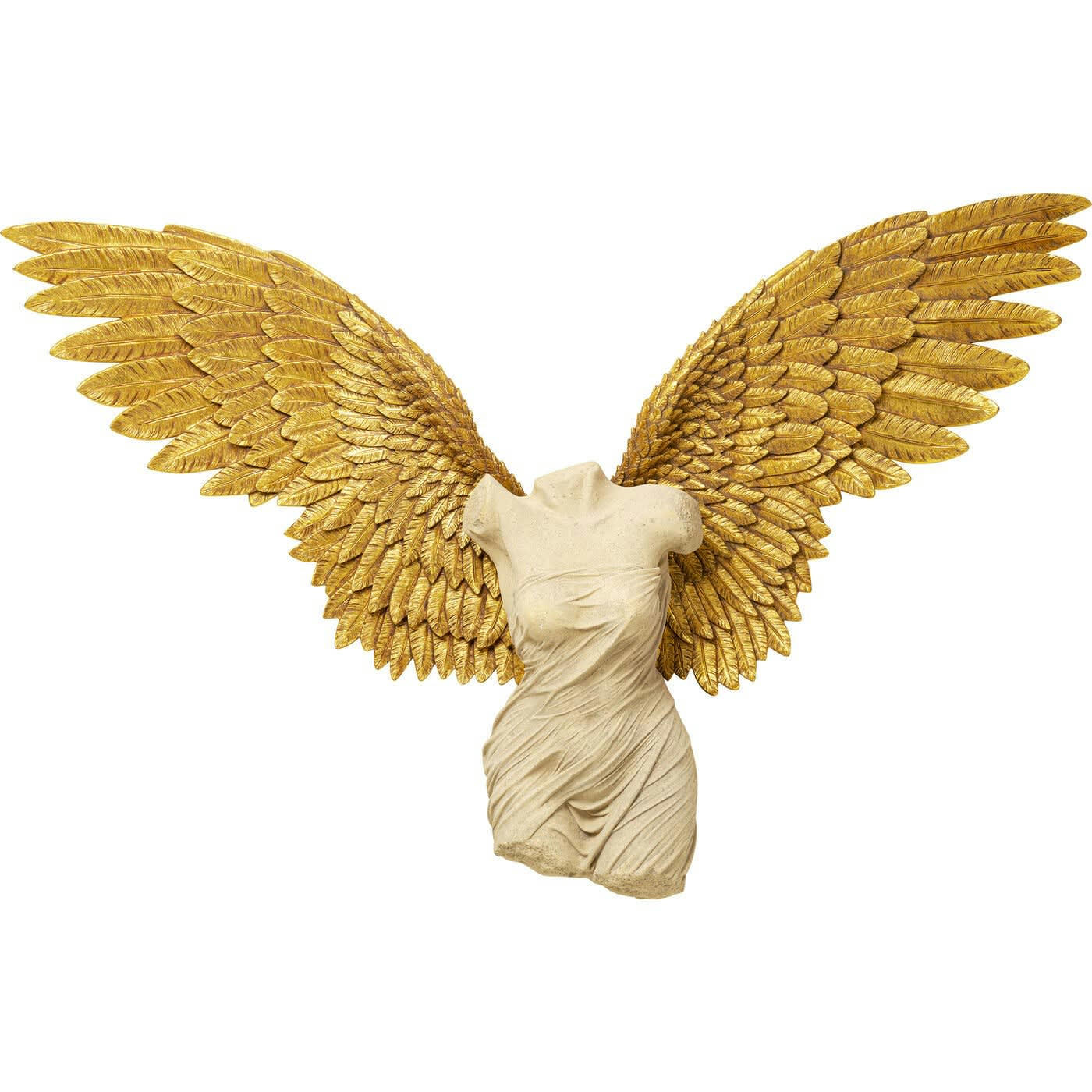 - Déco murale buste femme ailes dorées 203x140cm Kare Design