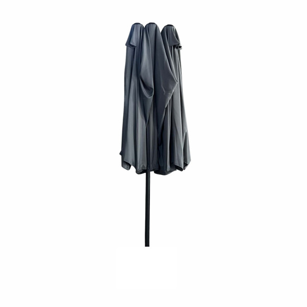 Podwójny parasol ogrodowy TILIA ciemnoszary460x270x245 cm