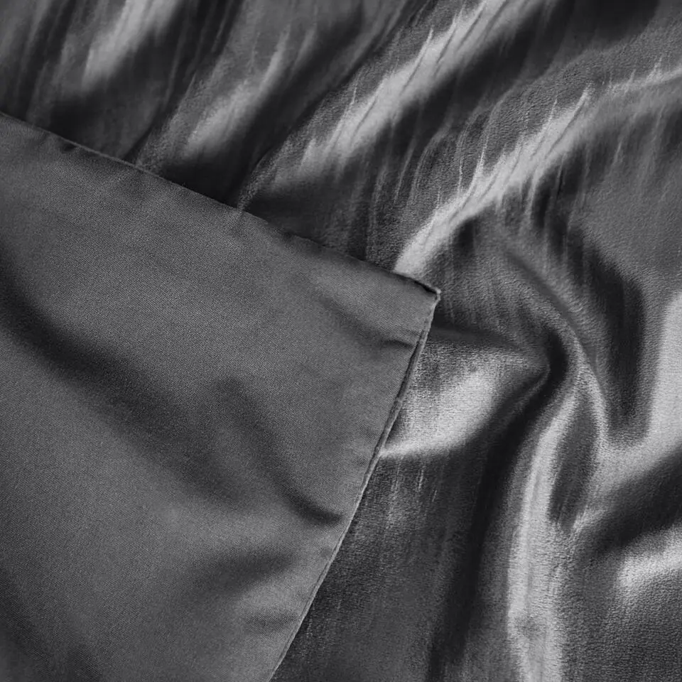 Dekbedovertrek Velvet Cartier 240x220 �?Fluweelzacht Uni Design �?Antraciet