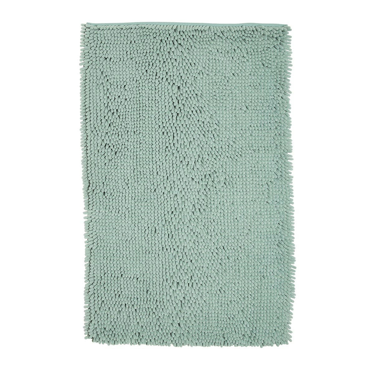 ESSENTIAL - Tapis de bain mèche uni en Polyester Vert 50x80 cm