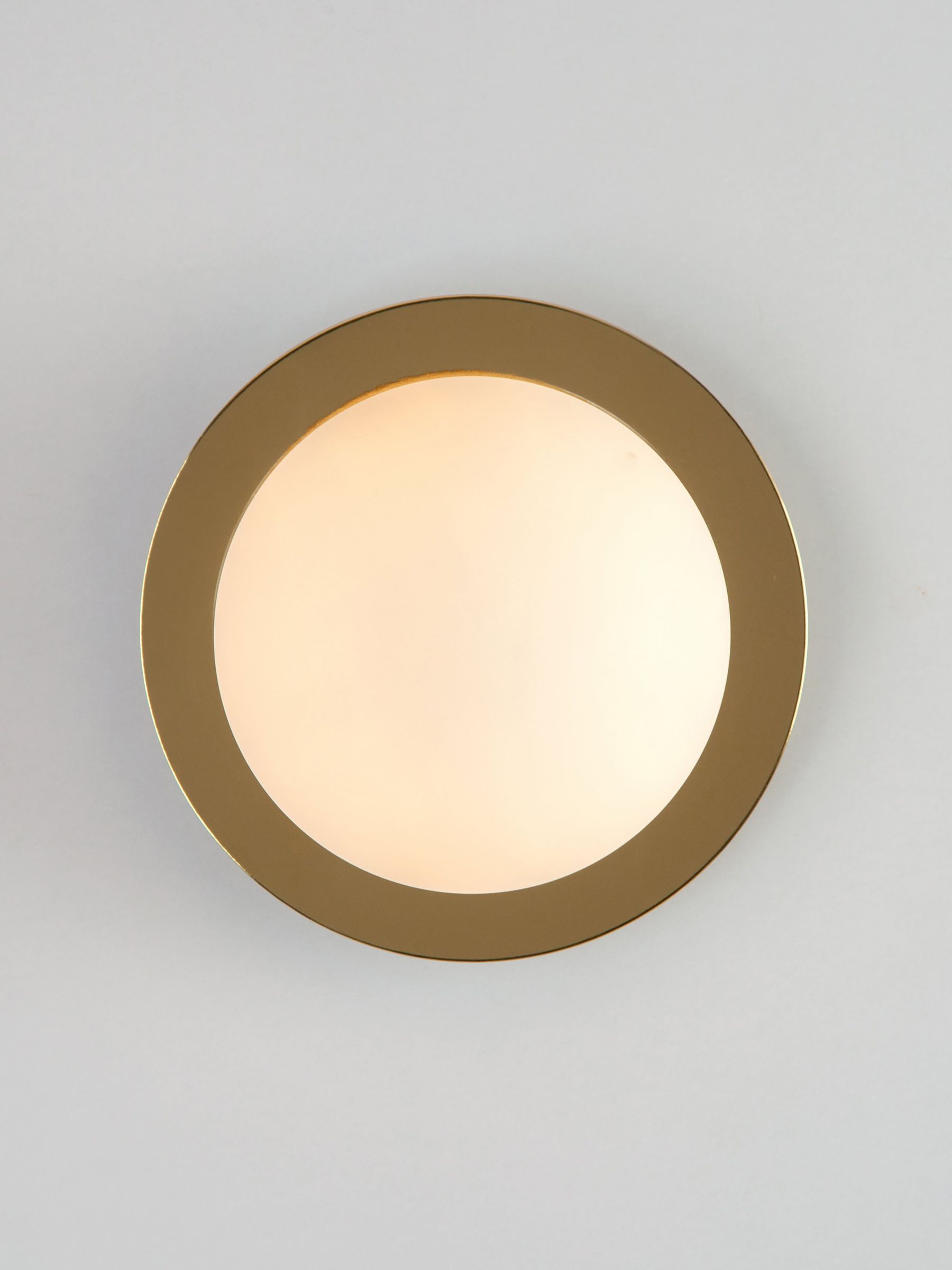Houseof. Brass Opal Disk Wall Bathroom Light