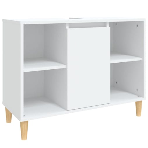 NNEVL Sink Cabinet White 80x33x60 cm Engineered Wood