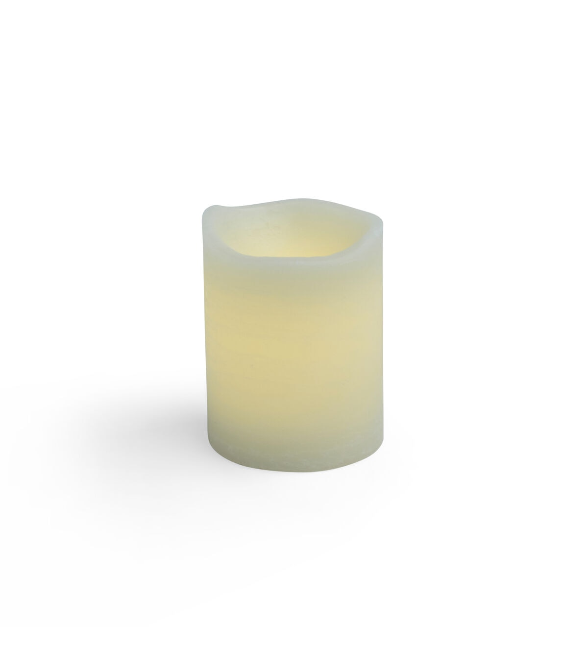 Flameless Vanilla Scented LED Rustic Pillar Candle 3''x4'' Cream