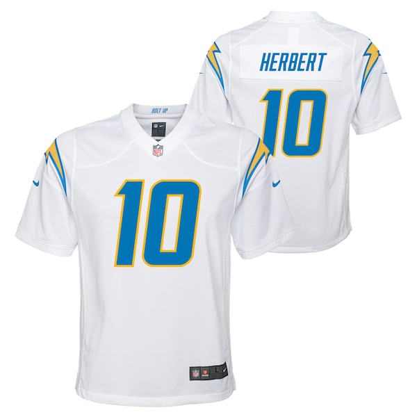 Justin Herbert Los Angeles Chargers Nike Youth Game Jersey - White/Navy/Powder Blue/Royal