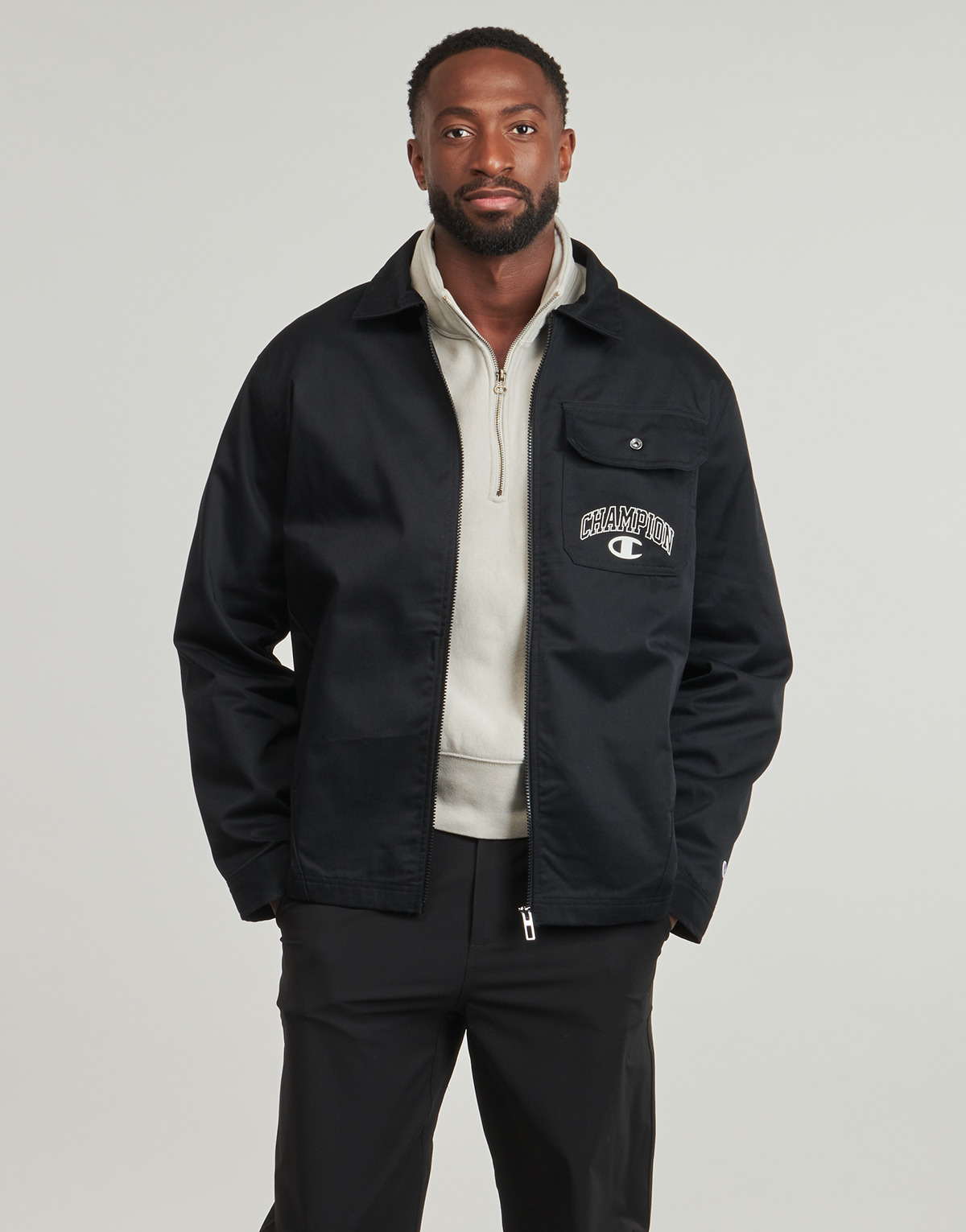 Champion - WOVEN JACKET - Black