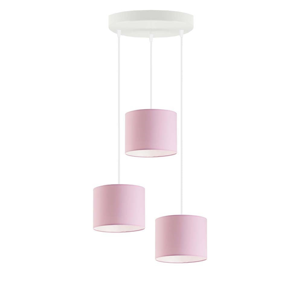 Lampa 3-punktowa PUEBLO loft Biały/ Jasny Różowy