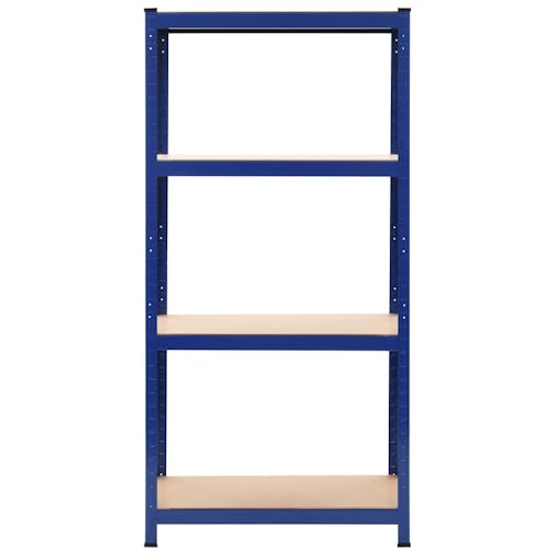 NNEVL Storage Shelves 2 pcs Blue 80x40x160 cm Steel and MDF
