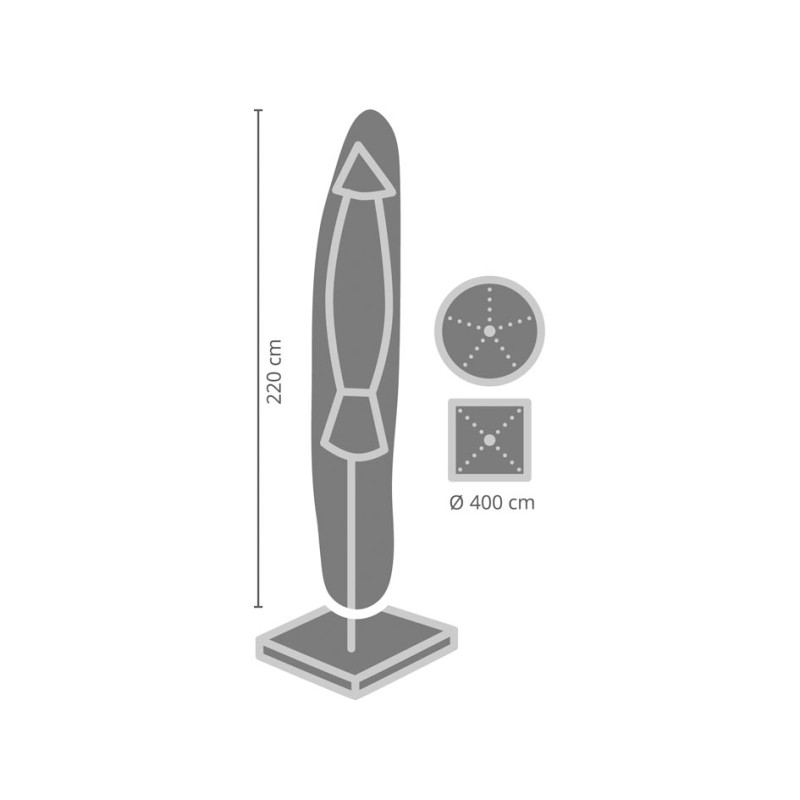 Housse pour parasol droit de 400 cm maximum PEREL