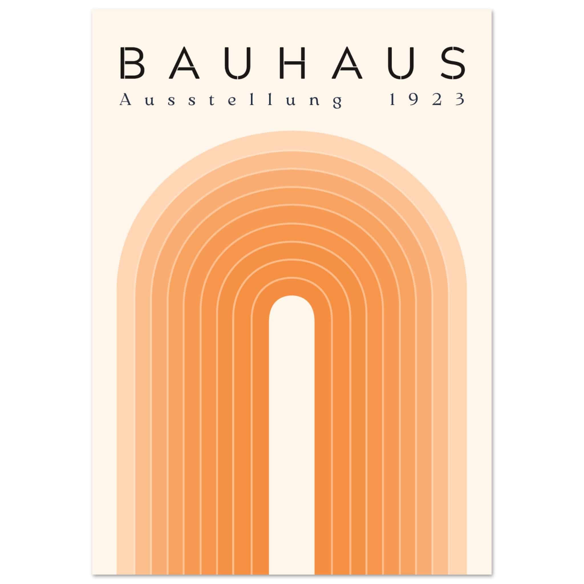 Artfulprints Poster Bauhaus - Orange rainbow  - A4 21x29.7 cm - Oranje