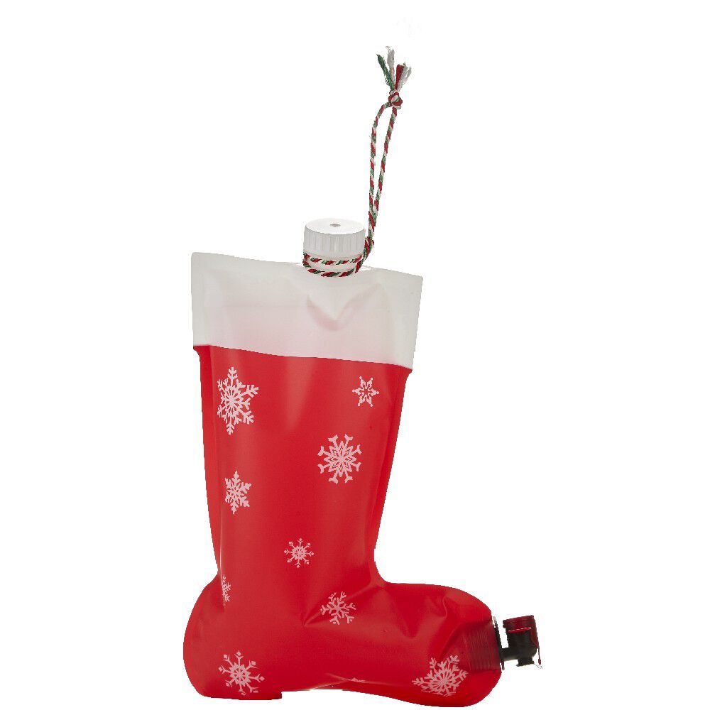 Distributeur de boisson suspendu forme chaussette de No&euml;l 2L