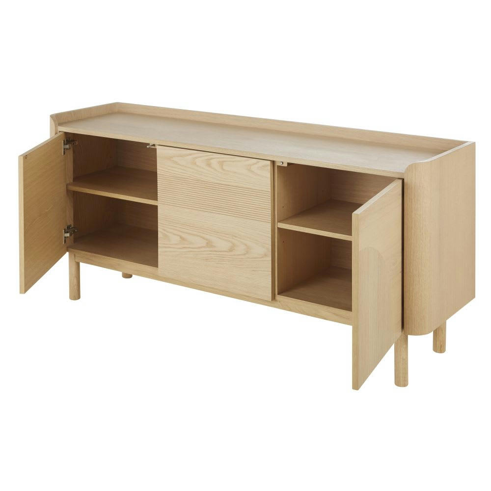 Caldera - Buffet 3 portes motifs gravés