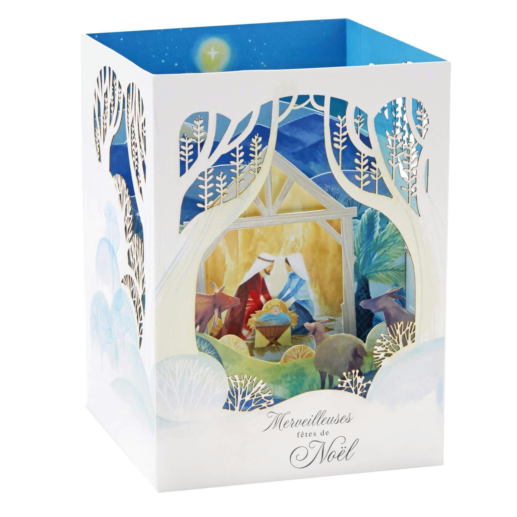 - Carte de voeux noël pop-up 3d crèche de noël