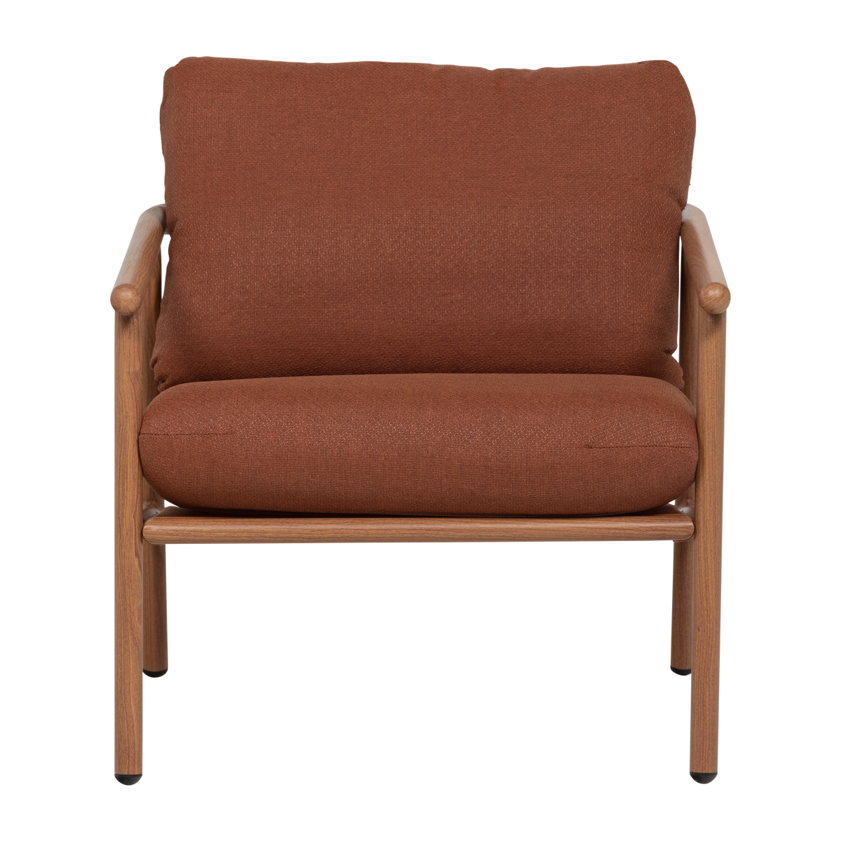 WOOOD loungestoel tuin Cavero - Aluminium - Terra/Naturel - 57x87x68
