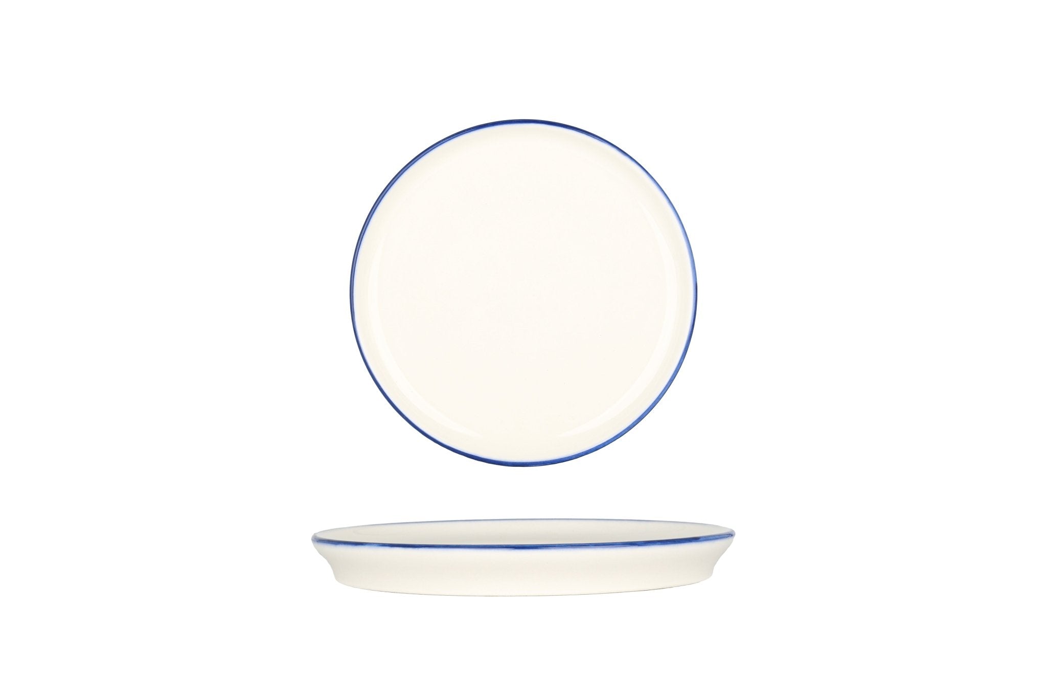 Bonna Gebaksbord - Linea Blue - Porselein - 16 cm - set van 6