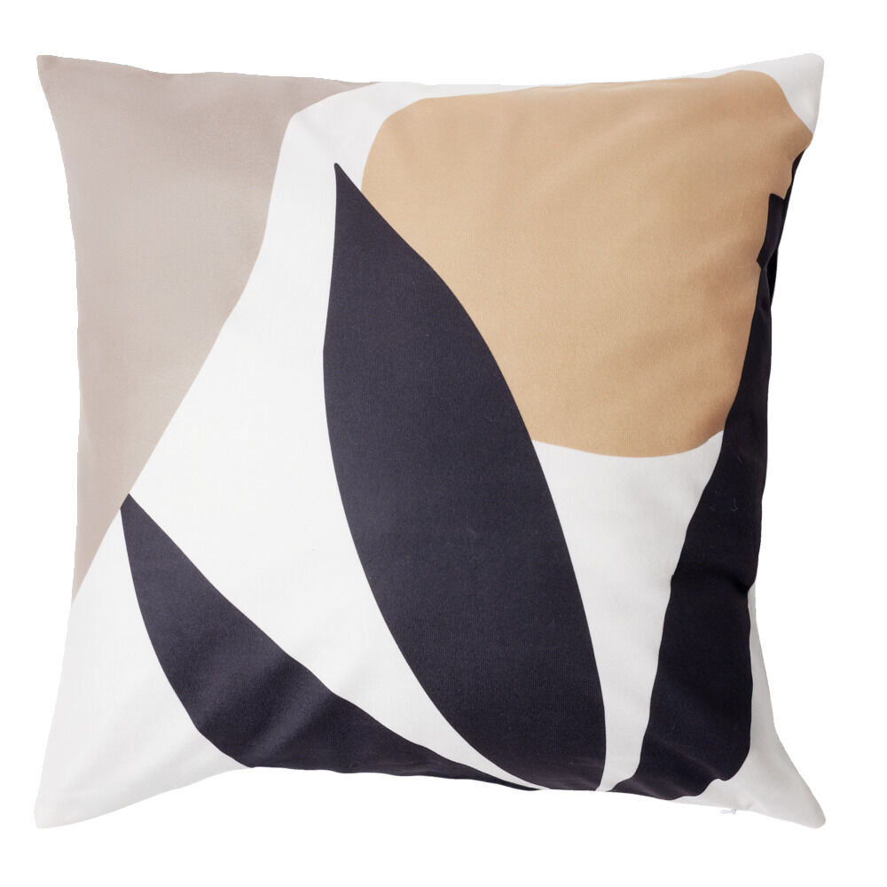 Housse de coussin tissu velours motif végétal 45x45cm (2 modèles)