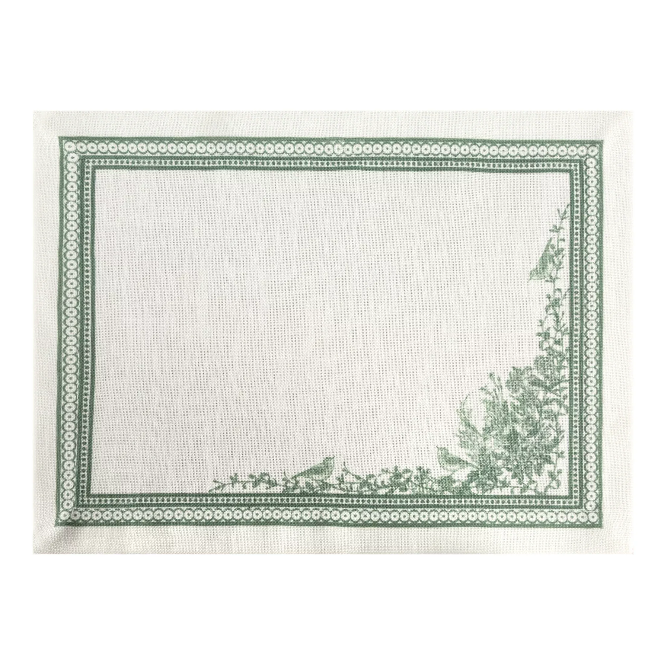 Komplet serwetek 4 szt.naturalno, zielonych z roślinnym wzorem 30x40 cm SUMMER - kolekcja FOREST SUMMER
