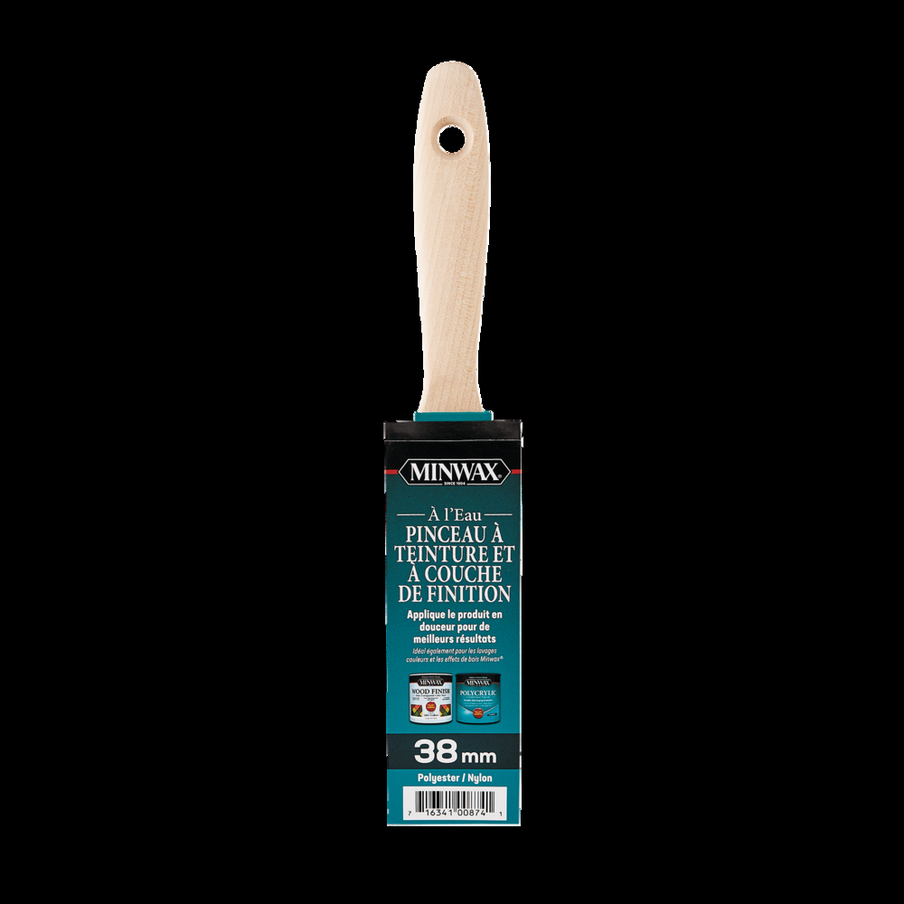 Minwax Polycrylic™ Wood Stain Trim Brush with Hardwood Handle, 1.5-in