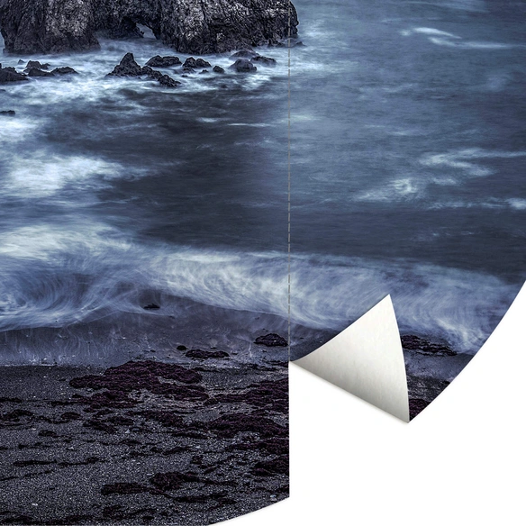 Vliestapete »Runde Vliestapete«, Cuadrado Strand Ozean, mehrfarbig, matt