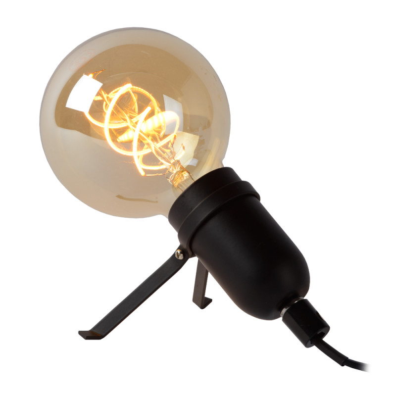Lampe de table Pukki noire E27 5 W LUCIDE