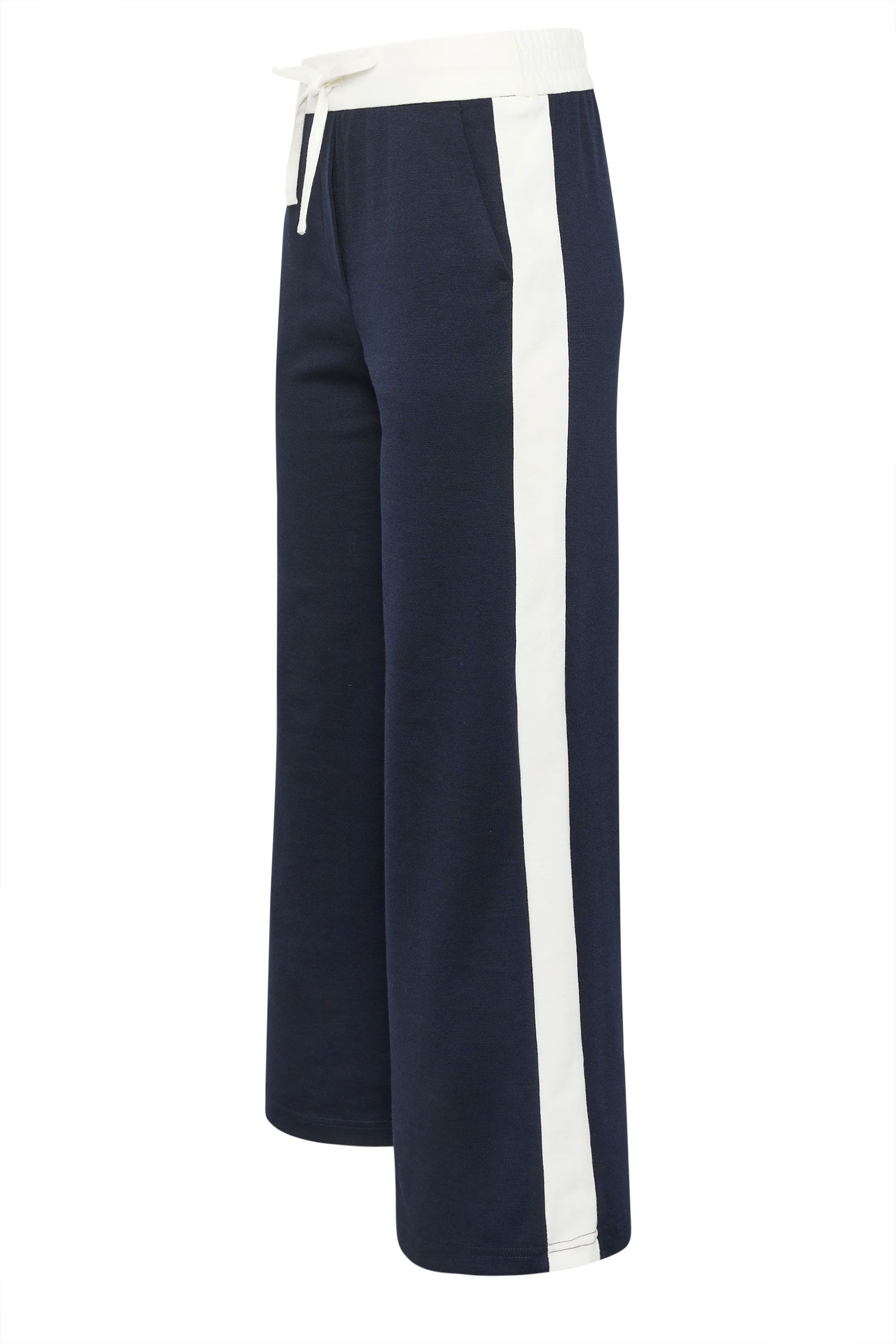 M&Co Petite Side Stripe Wide Leg Trousers