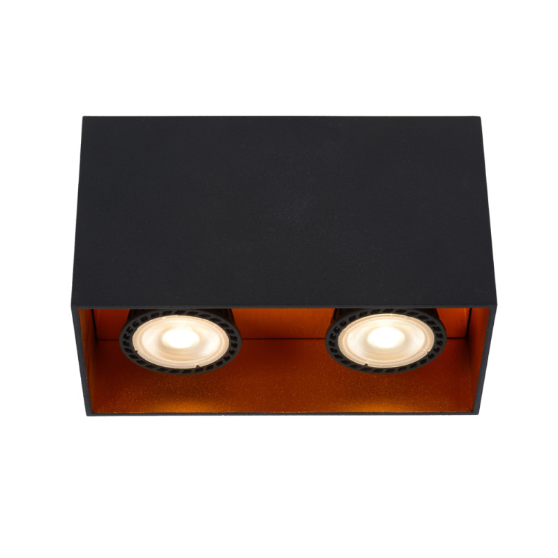 Spot Bido noir GU10 2 x 50 W LUCIDE