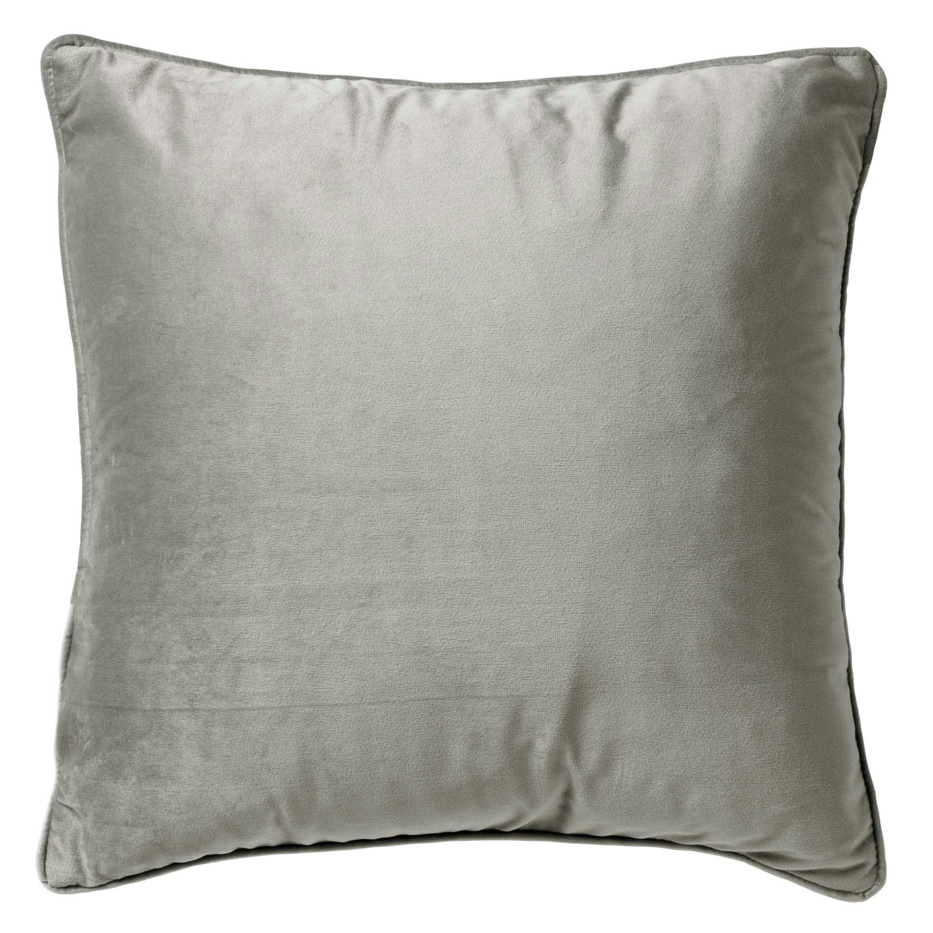 FINN - Housse de coussin gris en velours-60x60 cm uni