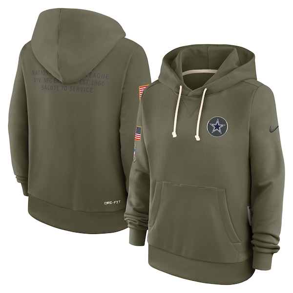 Dallas Cowboys Nike Women's 2025 Salute to Service Sideline Standard Issue Dri-FIT Hoodie - Olive
