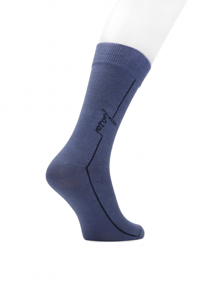 Blue men's socks made of soft cotton
