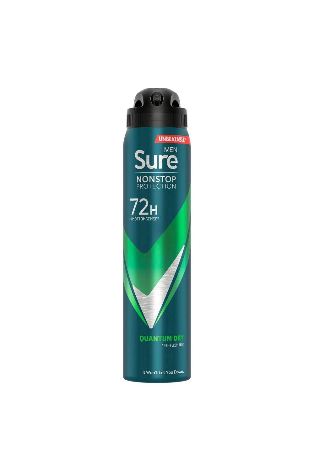 Sure Men 'Antiperspirant' 72H Protection Quantum Dry Deodorant, 3x250ml