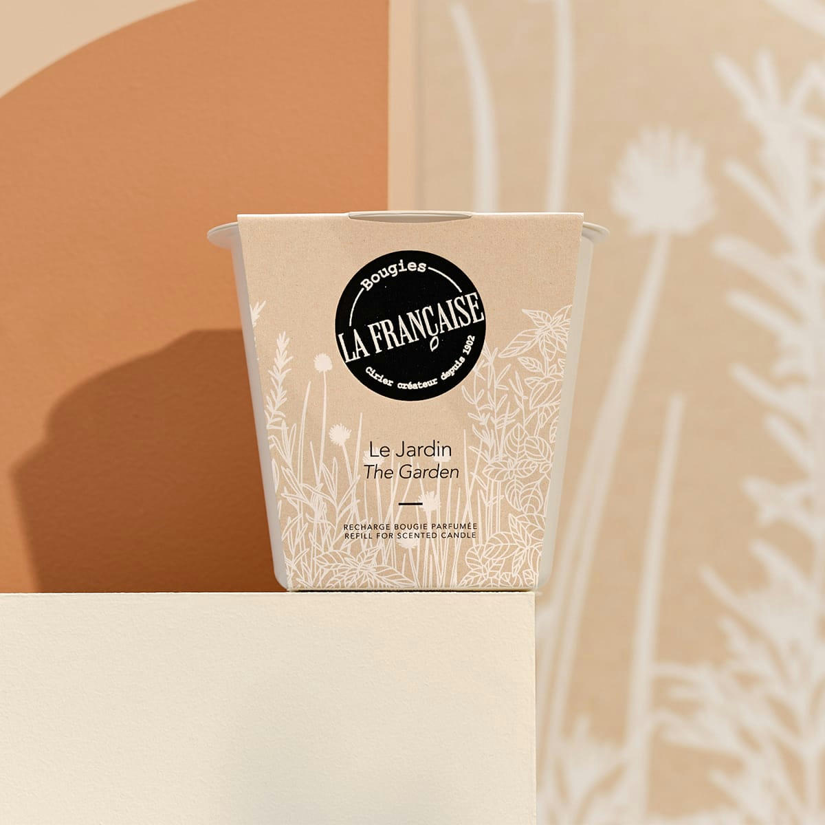 - Recharge bougie parfumée cire végétale Le Jardin