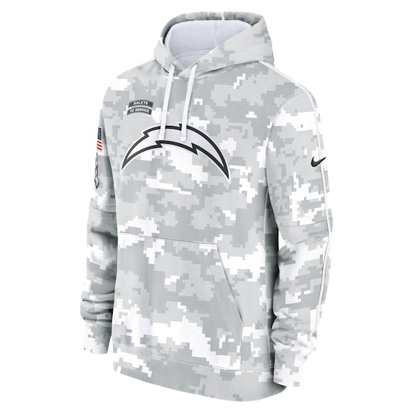 Los Angeles Chargers Nike 2024 Salute to Service Club Fleece Pullover Hoodie - Arctic Camo