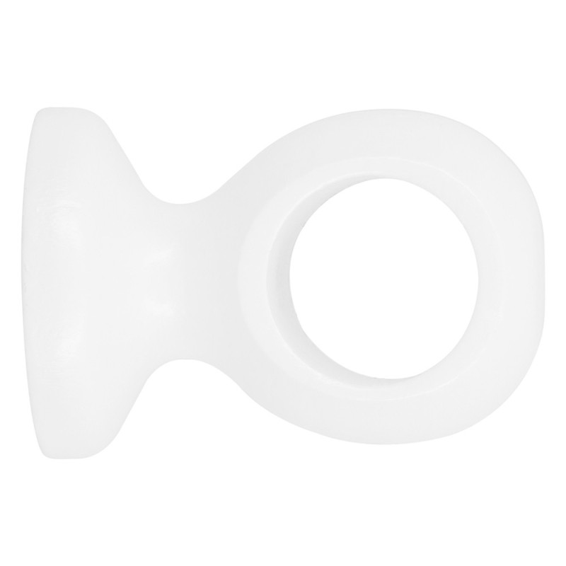 Support de tringle à oeil en bois blanc laqué Ø 35 mm x 6 cm MOBOIS