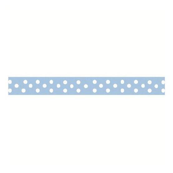 Baby Blue Polka Dot Grosgrain Ribbon 9mm x 5m