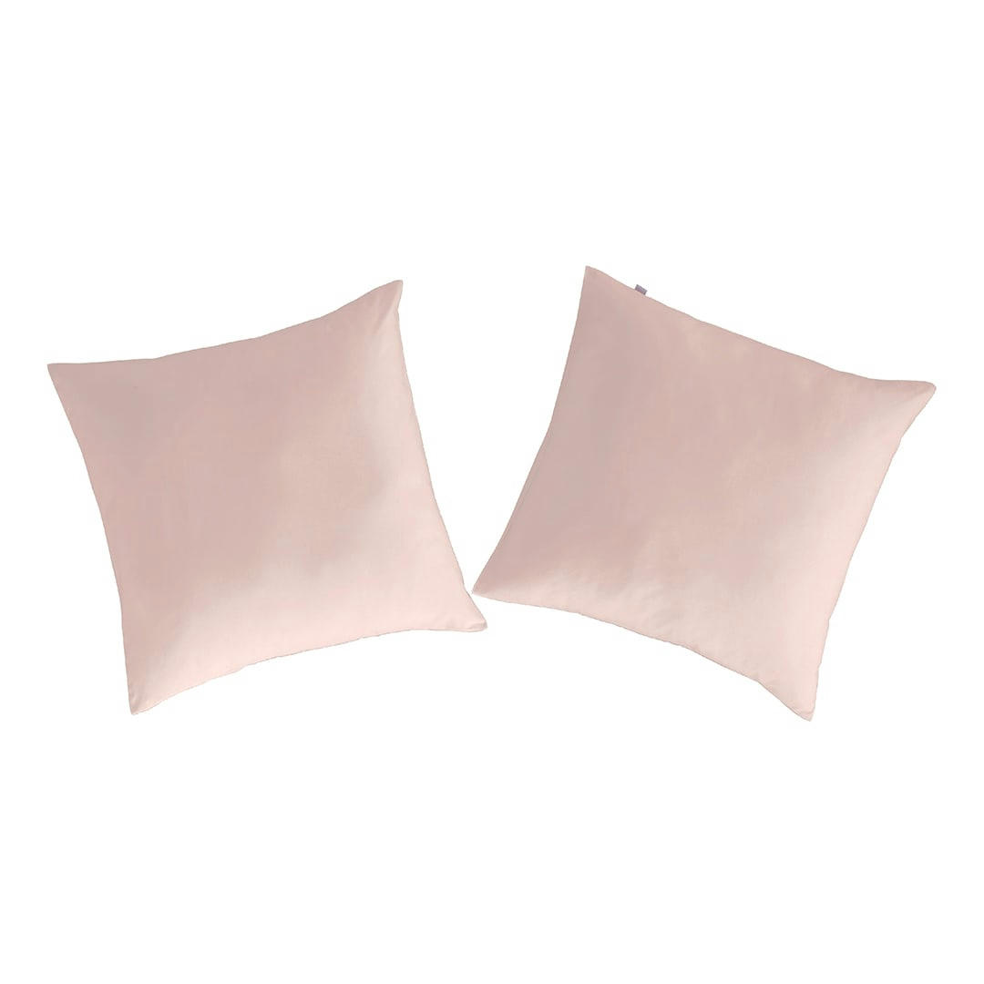 CASUAL TO - 2 Taies d'oreiller en coton 80x80 cm rose